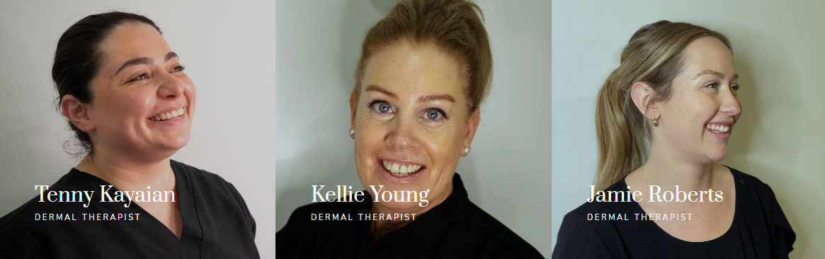 Our Dermal Therapists Tenny, Kellie and Jamie