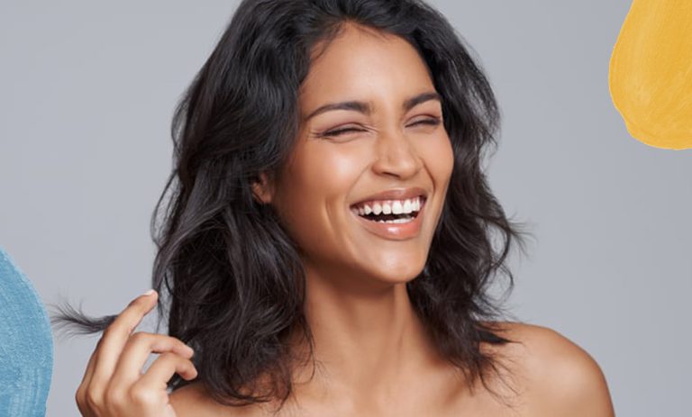 Woman with beautiful smile and fabulous skin